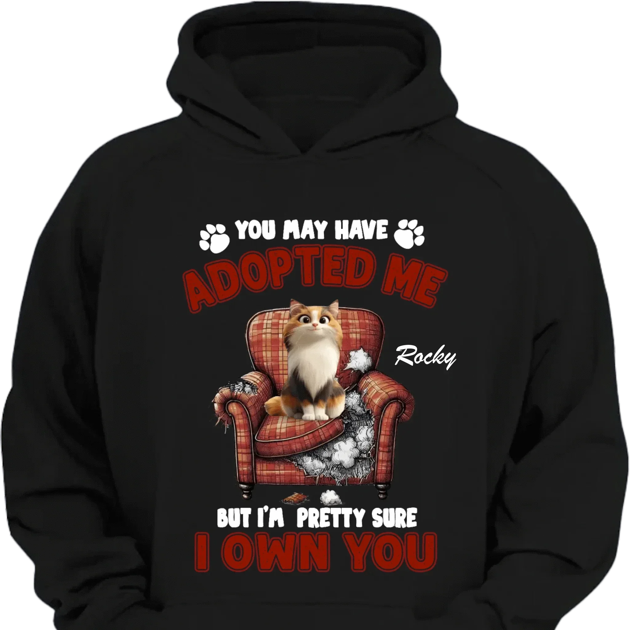 Customized Cat Themed T-Shirt - Personalized Cat Owner Clothing with Cat and Cat's Name - A Gift For Cat Owners,Cat Lovers - Joliny