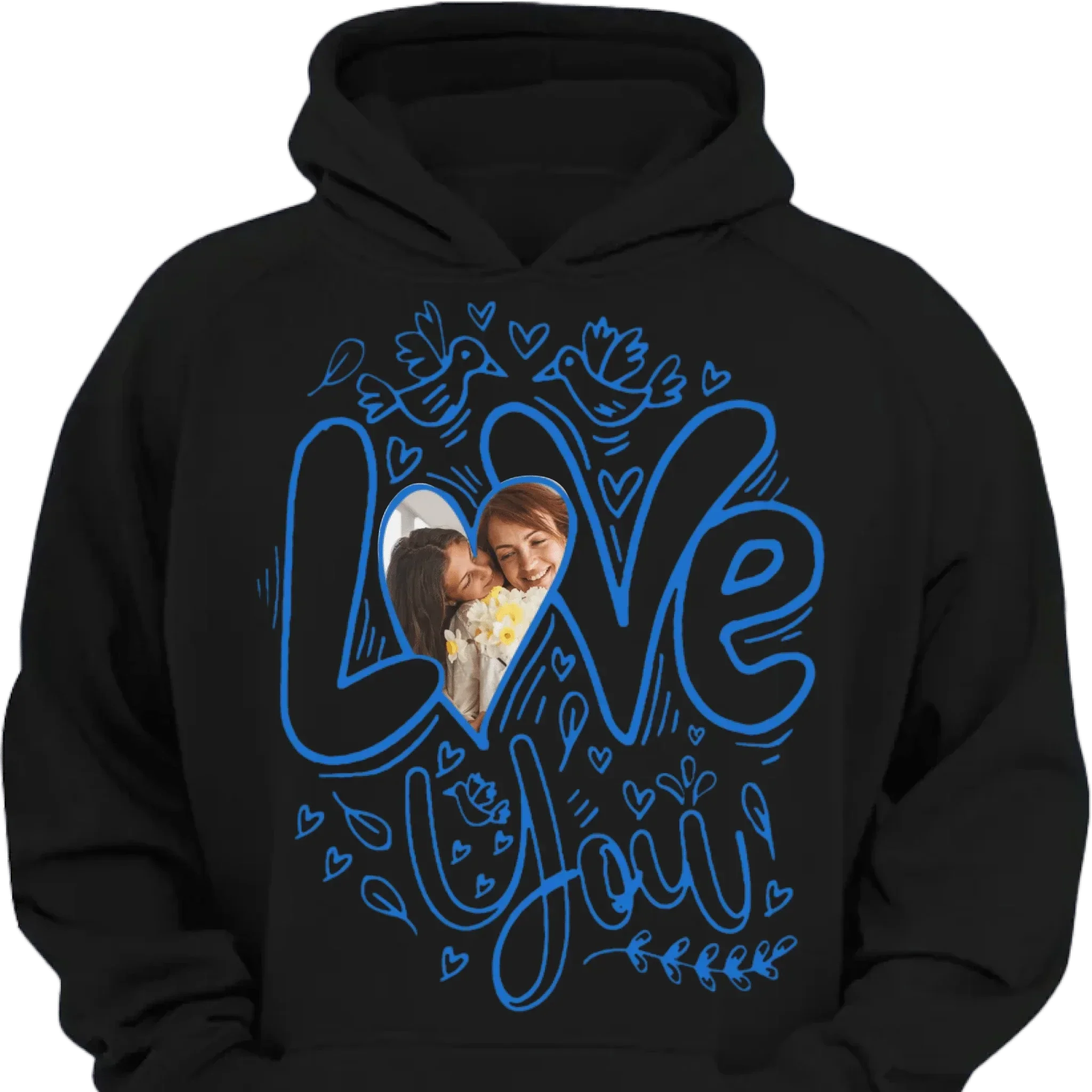 Customized T-shirt with the theme of "Love" - Customized Clothes Featuring Heart-shaped Photos - Gift for Couples,Boyfriend,Girfriend,Husband,Wife - Joliny