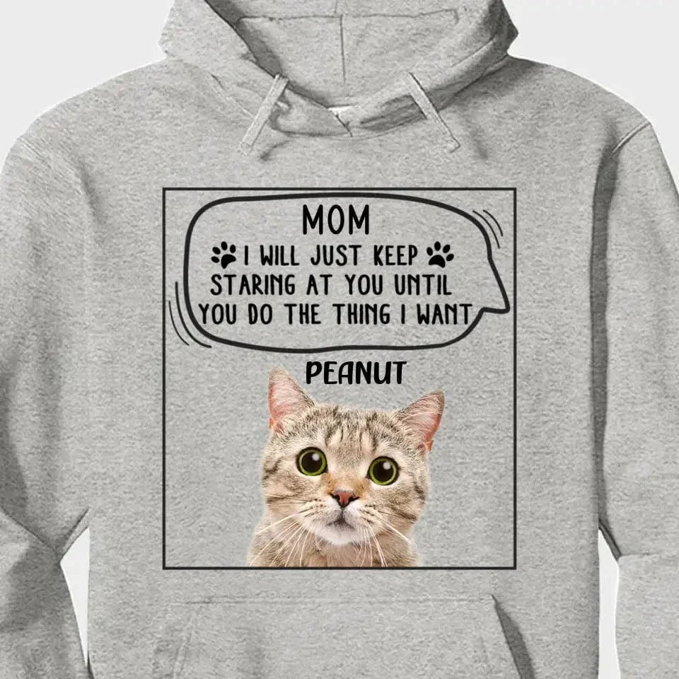 Personalized Photo T Shirt-Dog Cat Keep Staring At You - Joliny