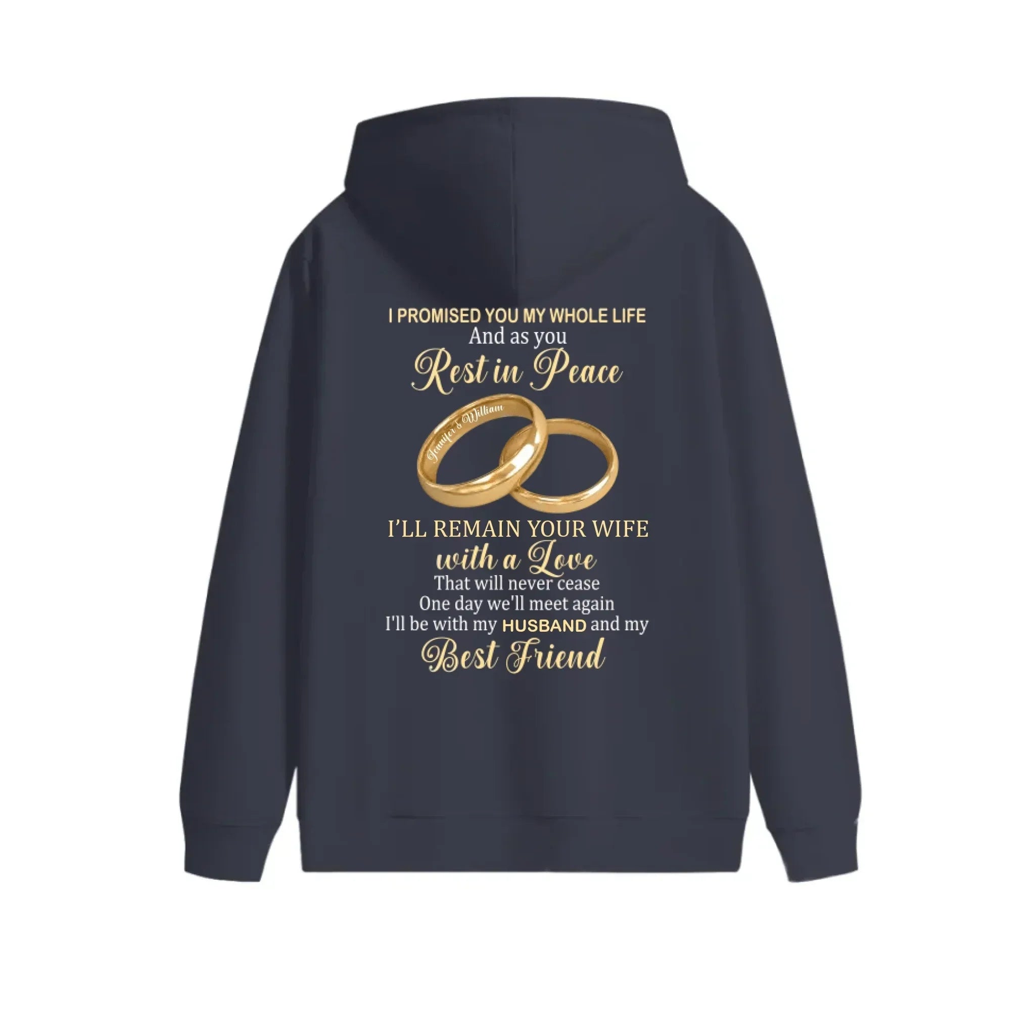 Customized Couple's Theme T-shirt - Personalized Nicknames for Ring Love Letter Clothing - A Gift For Wife,Husband,Girlfriend,Boyfriend - Joliny