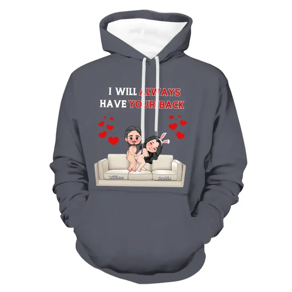 Customized Fun Couple T-shirt - Personalized Name and Cartoon Couple Image Quirky Fun Costume - A Gift For Girlfriend,Boyfriend,Husband,Wife - Joliny