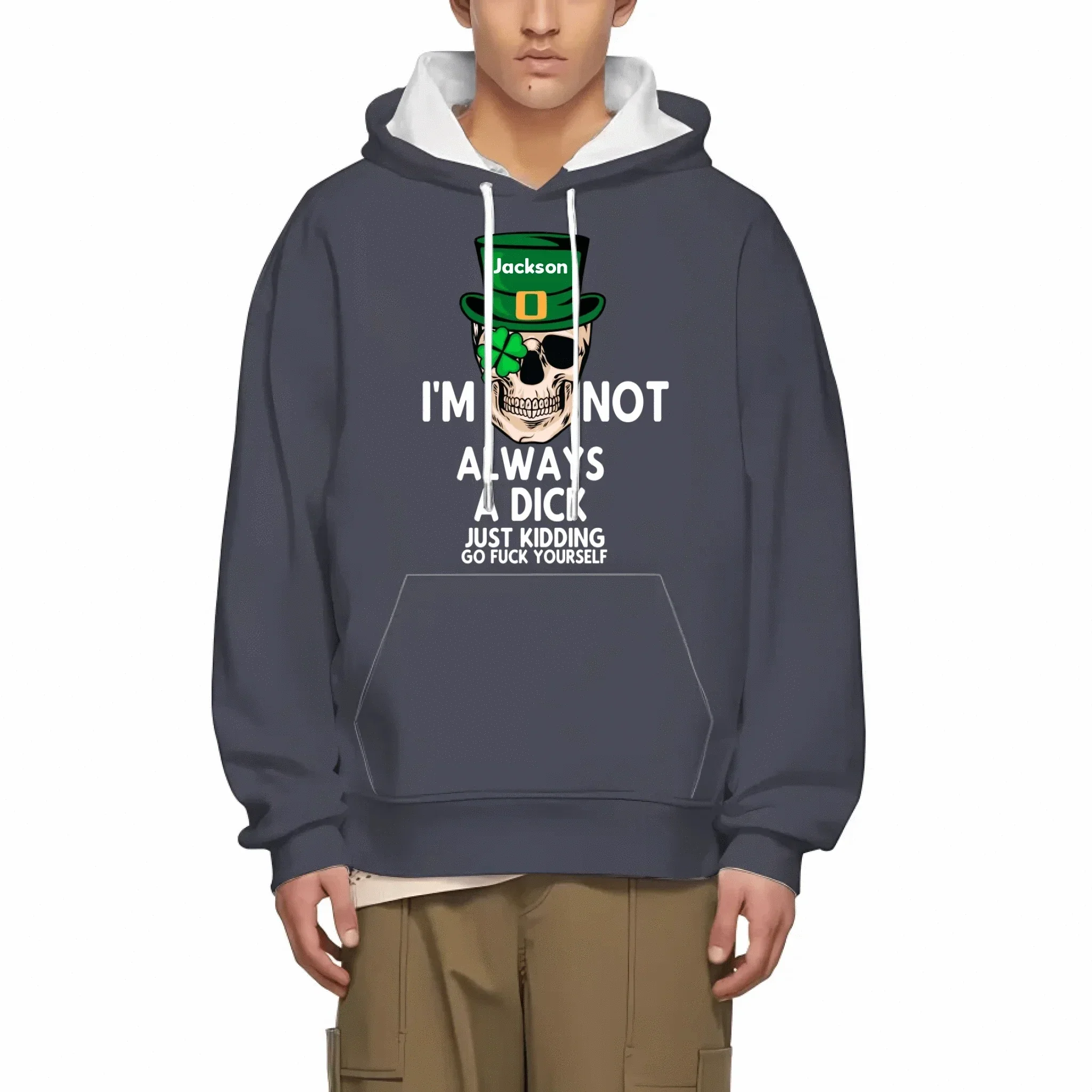 Customized St. Patrick's Day T-shirt - Personalized Name St. Patrick's Day Themed Skull Printed Clothes - A Gift For Friend,Family,Holiday Enthusiasts - Joliny