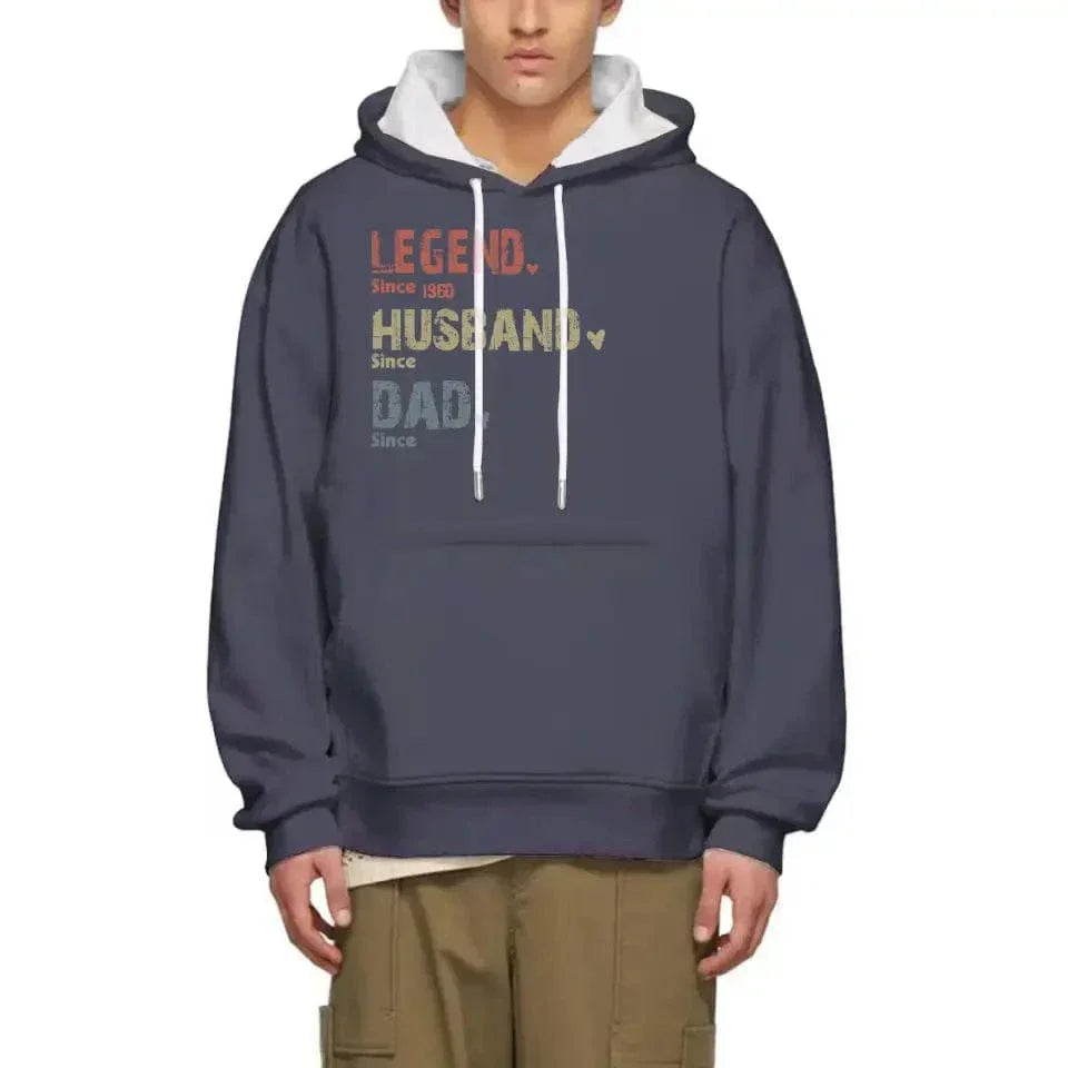Family Personalized Custom Unisex T-shirt Hoodie - Legend, Husband, Dad And Papa Since - Joliny
