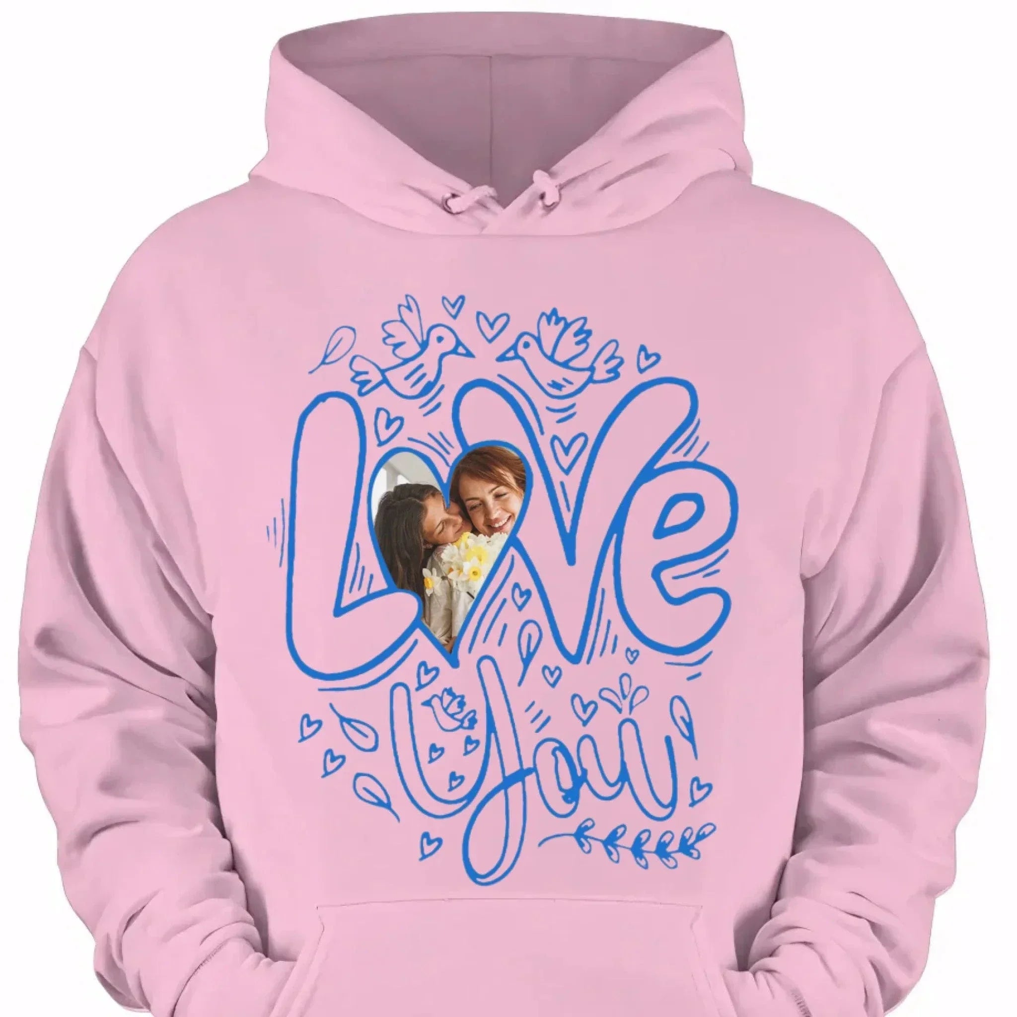 Customized T-shirt with the theme of "Love" - Customized Clothes Featuring Heart-shaped Photos - Gift for Couples,Boyfriend,Girfriend,Husband,Wife - Joliny