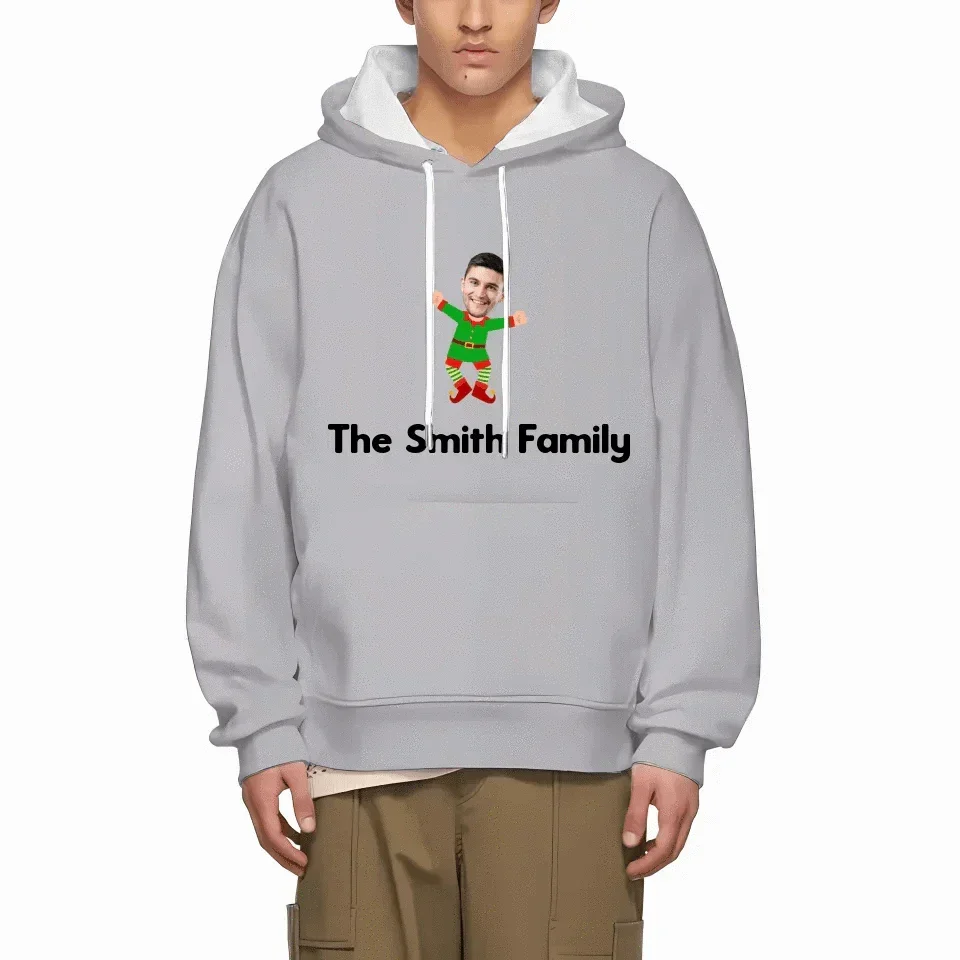 Customized Christmas Style Elf Costumes - Personalized Family Name And Photo Clothes - A Gift For Family,Team - Joliny