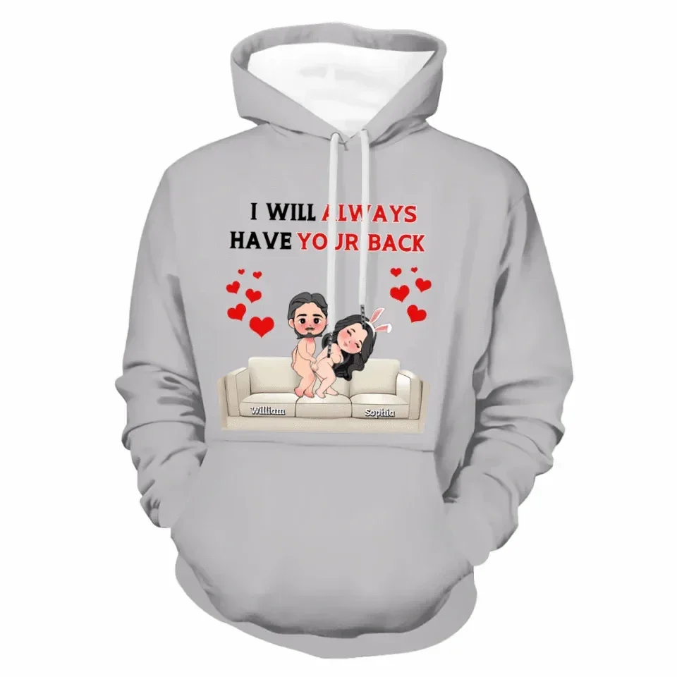 Customized Fun Couple T-shirt - Personalized Name and Cartoon Couple Image Quirky Fun Costume - A Gift For Girlfriend,Boyfriend,Husband,Wife - Joliny