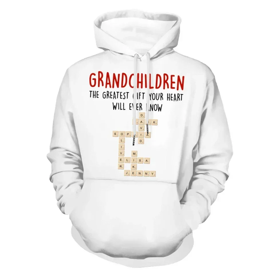 Customized Family T-shirt - Crossword Free Combination Personalized Name Comfort Fashion Clothing - A Gift For Family,Grandma,Grandparent - Joliny