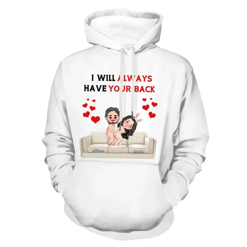 Customized Fun Couple T-shirt - Personalized Name and Cartoon Couple Image Quirky Fun Costume - A Gift For Girlfriend,Boyfriend,Husband,Wife - Joliny