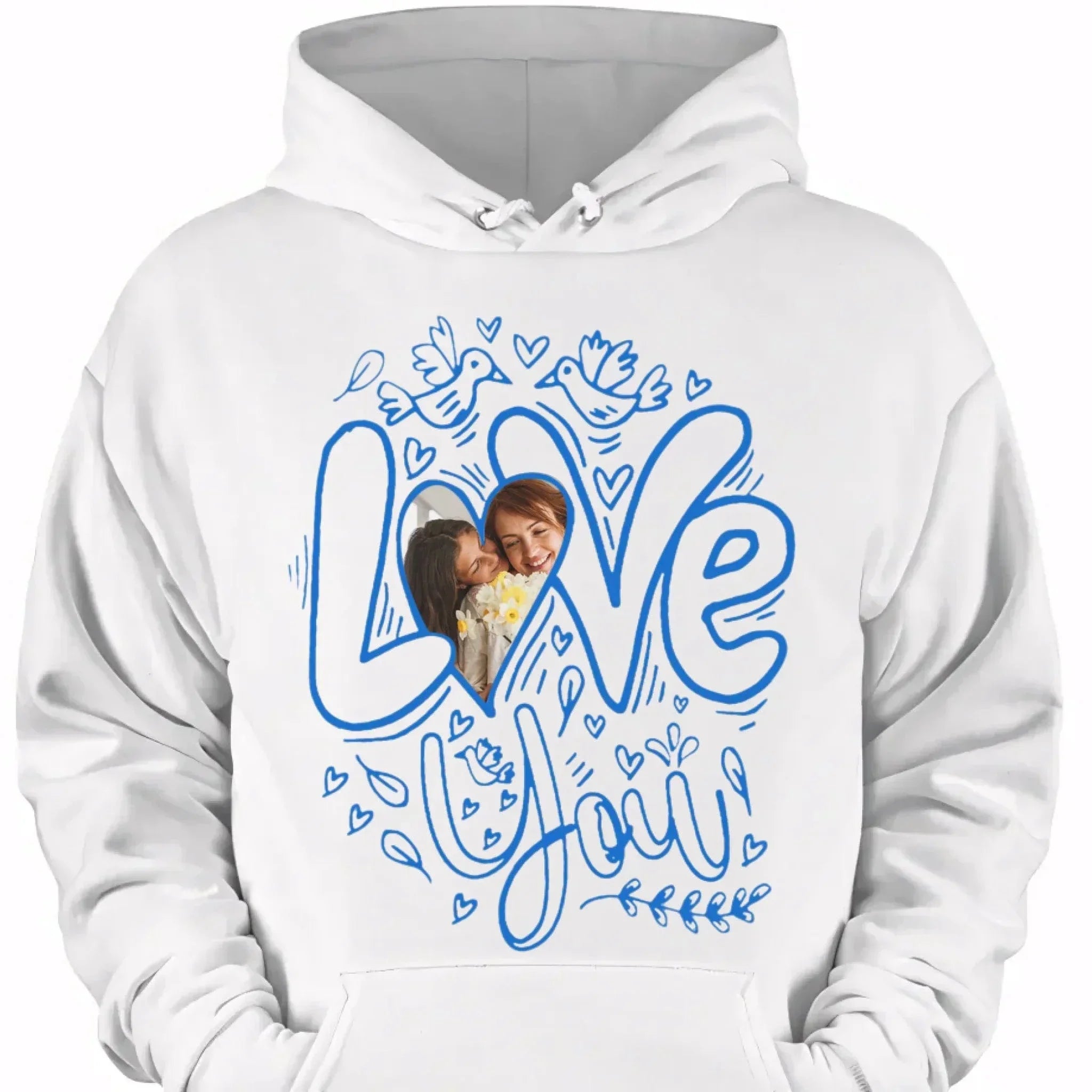 Customized T-shirt with the theme of "Love" - Customized Clothes Featuring Heart-shaped Photos - Gift for Couples,Boyfriend,Girfriend,Husband,Wife - Joliny