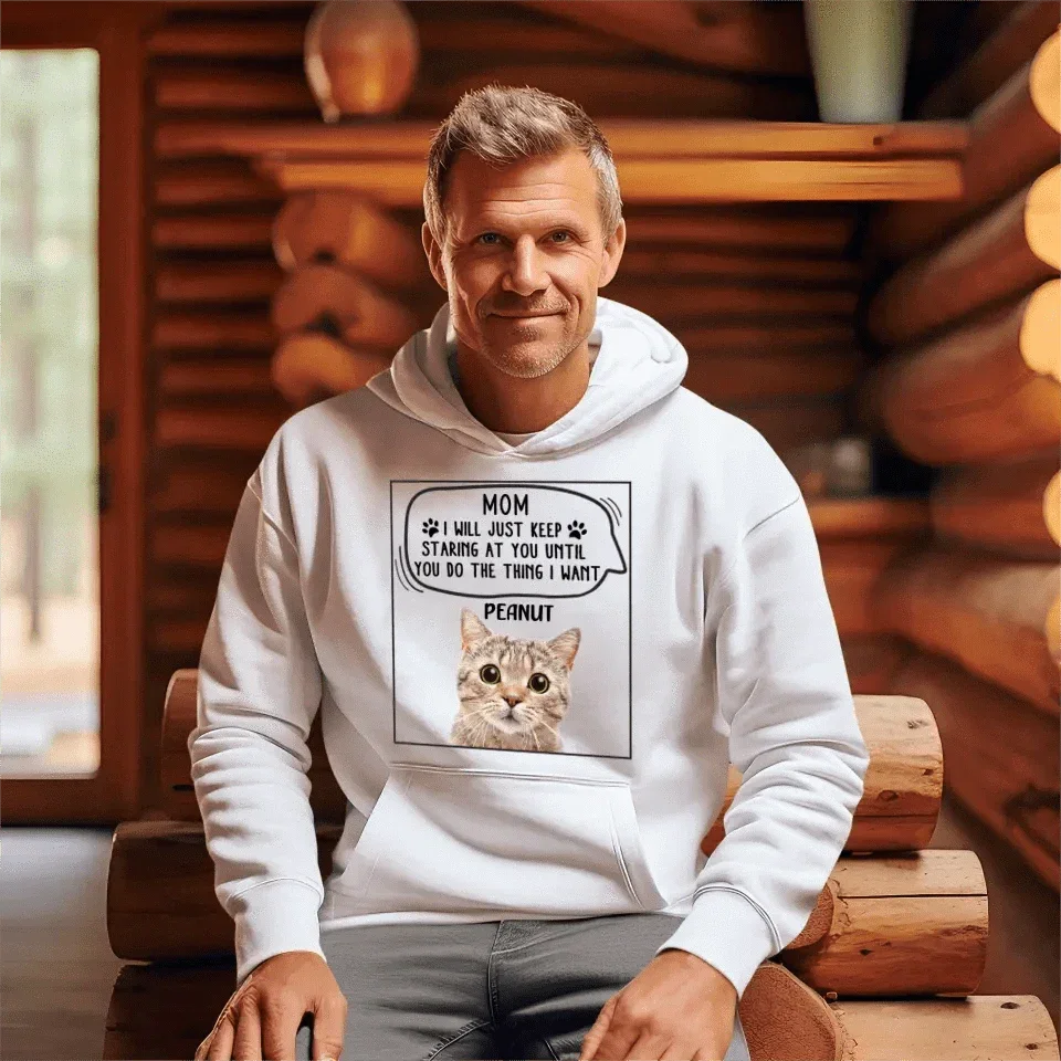 Personalized Photo T Shirt-Dog Cat Keep Staring At You - Joliny