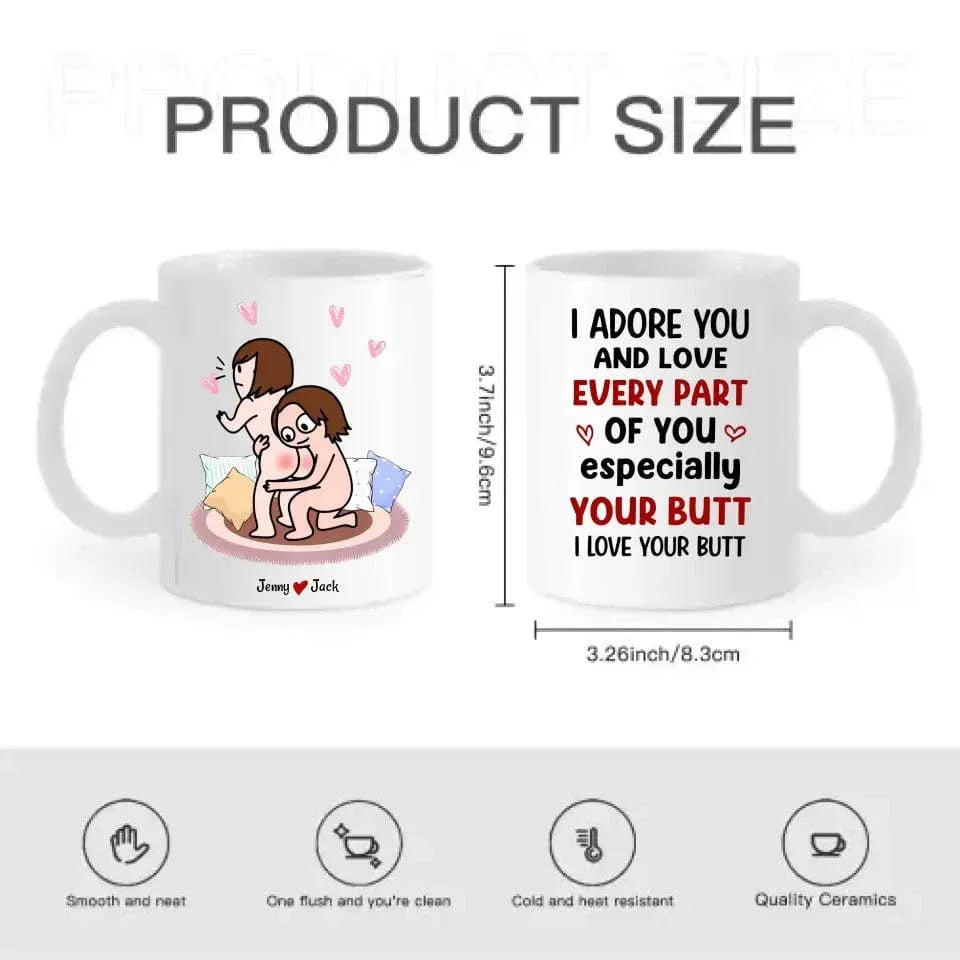 I Adore You Personalized Mug - Couple Gift, Valentine's Gift - Joliny