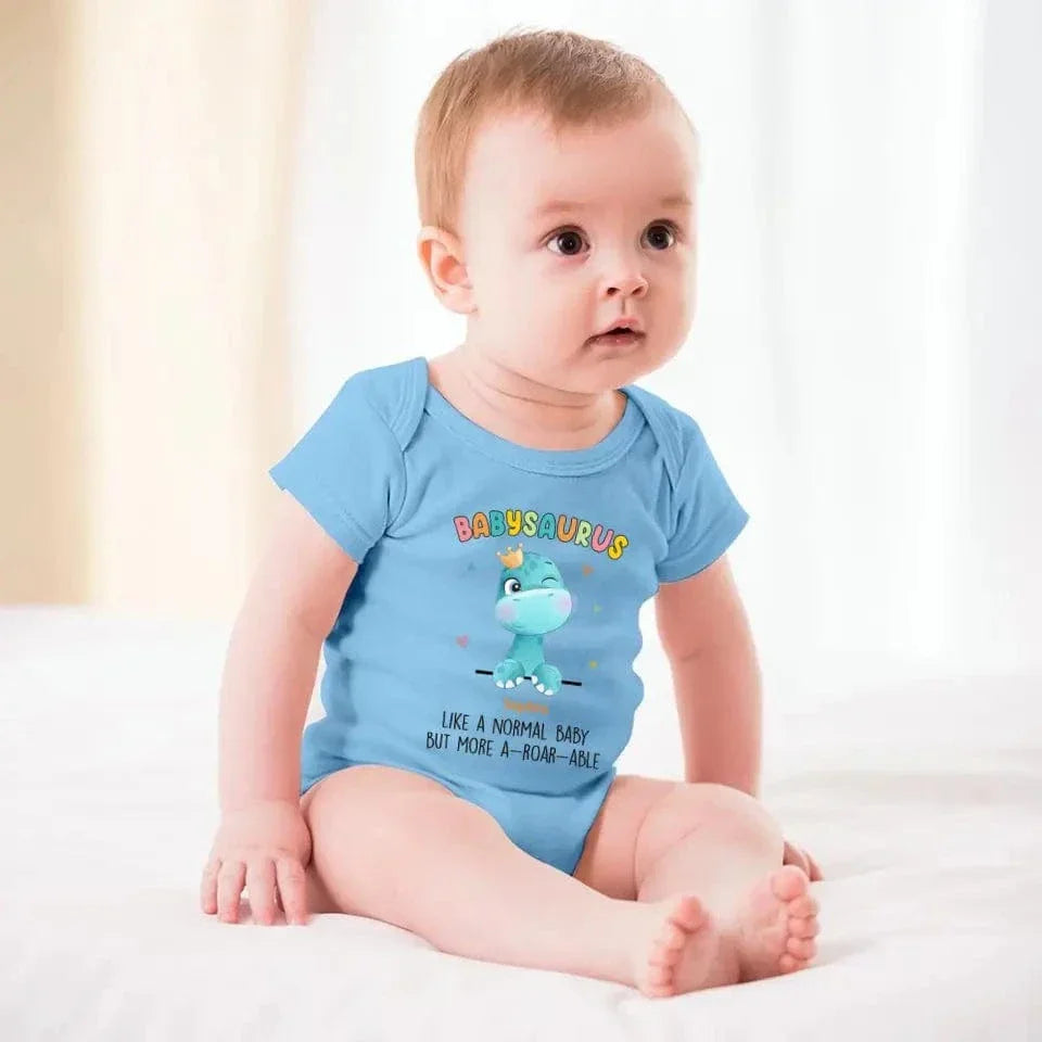 I Am A Babysaurus - Family Personalized Custom Baby Onesie - Mother's Day, Baby Shower Gift, Gift For First Mom - Joliny