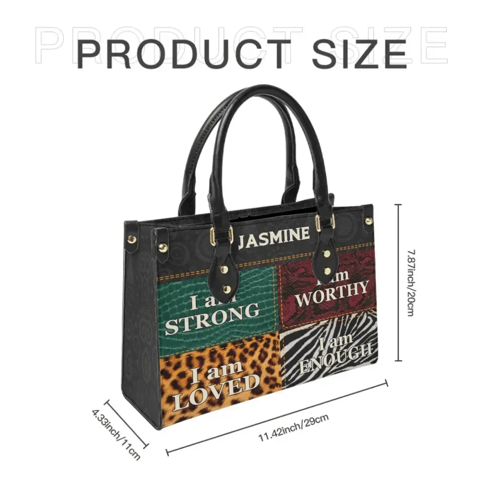 I Am - Personalized Leather Bag - Joliny