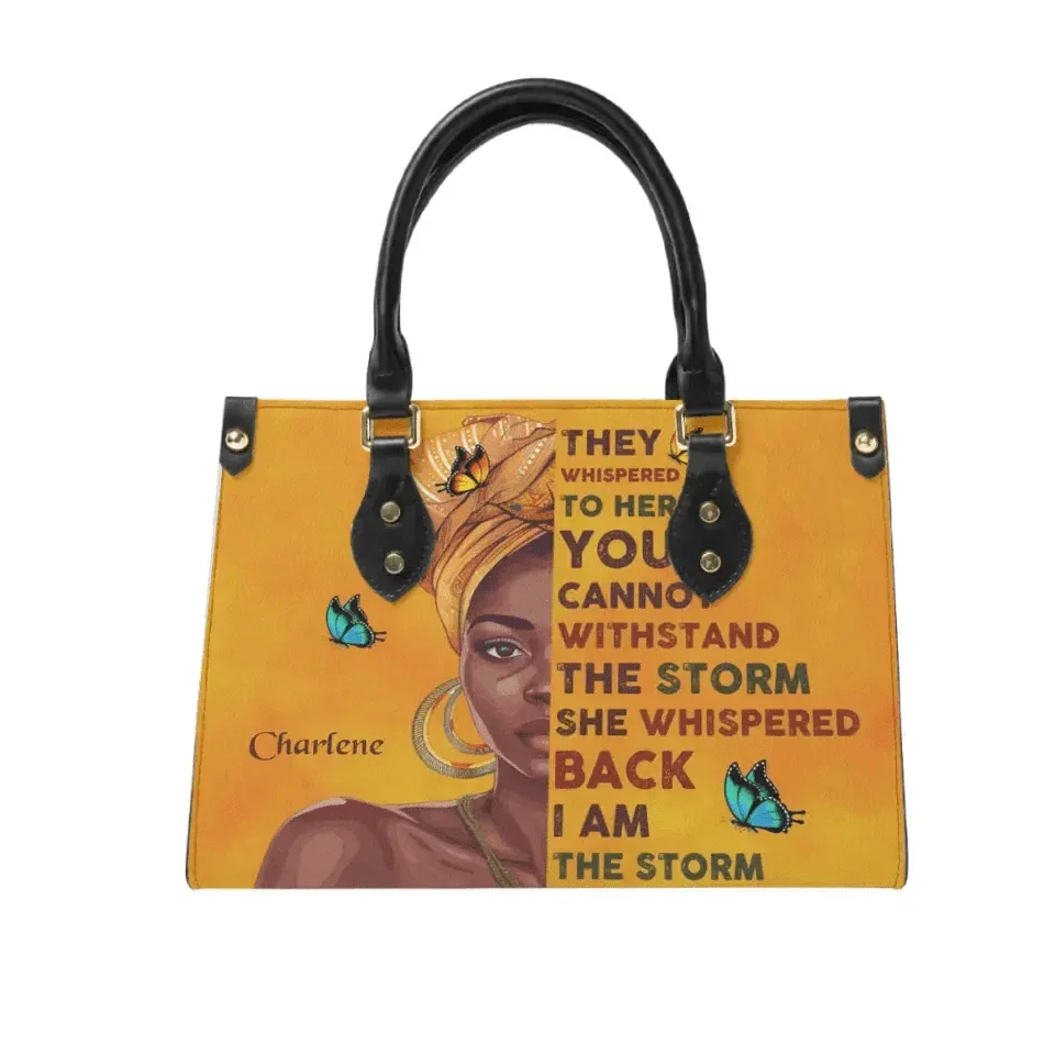 I Am The Storm - Personalized Leather Bag - Joliny