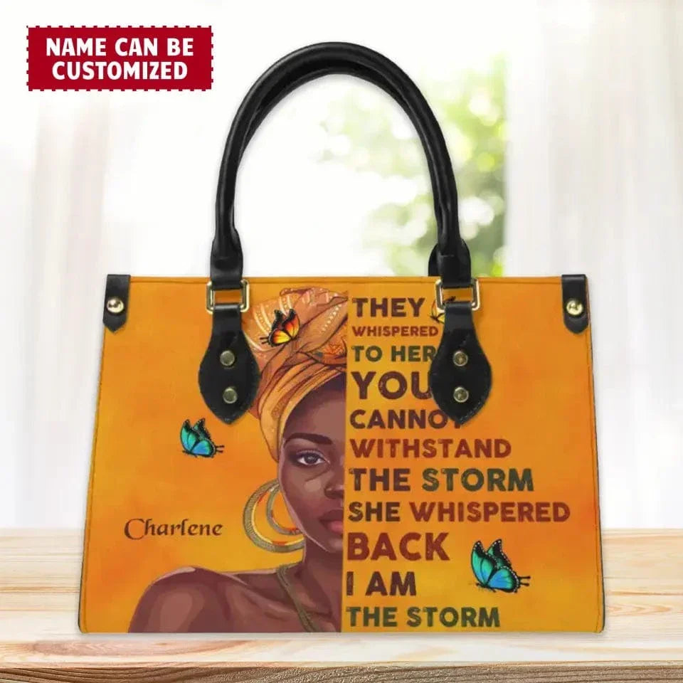 I Am The Storm - Personalized Leather Bag - Joliny