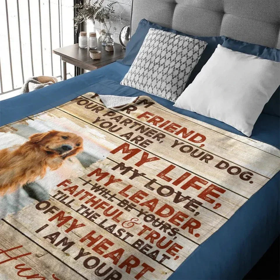 I Am Your Dog - Personalized Dog Portrait Blanket - Gift for Pet Owners - Joliny