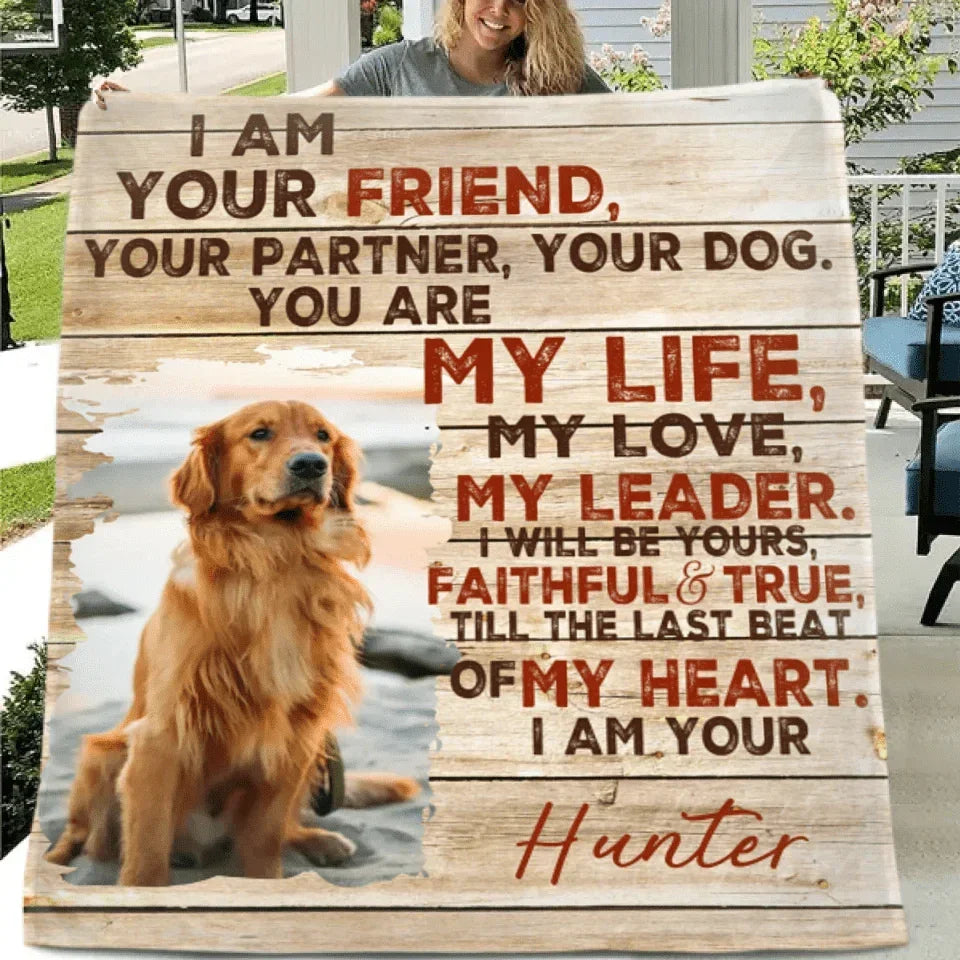 I Am Your Dog - Personalized Dog Portrait Blanket - Gift for Pet Owners - Joliny