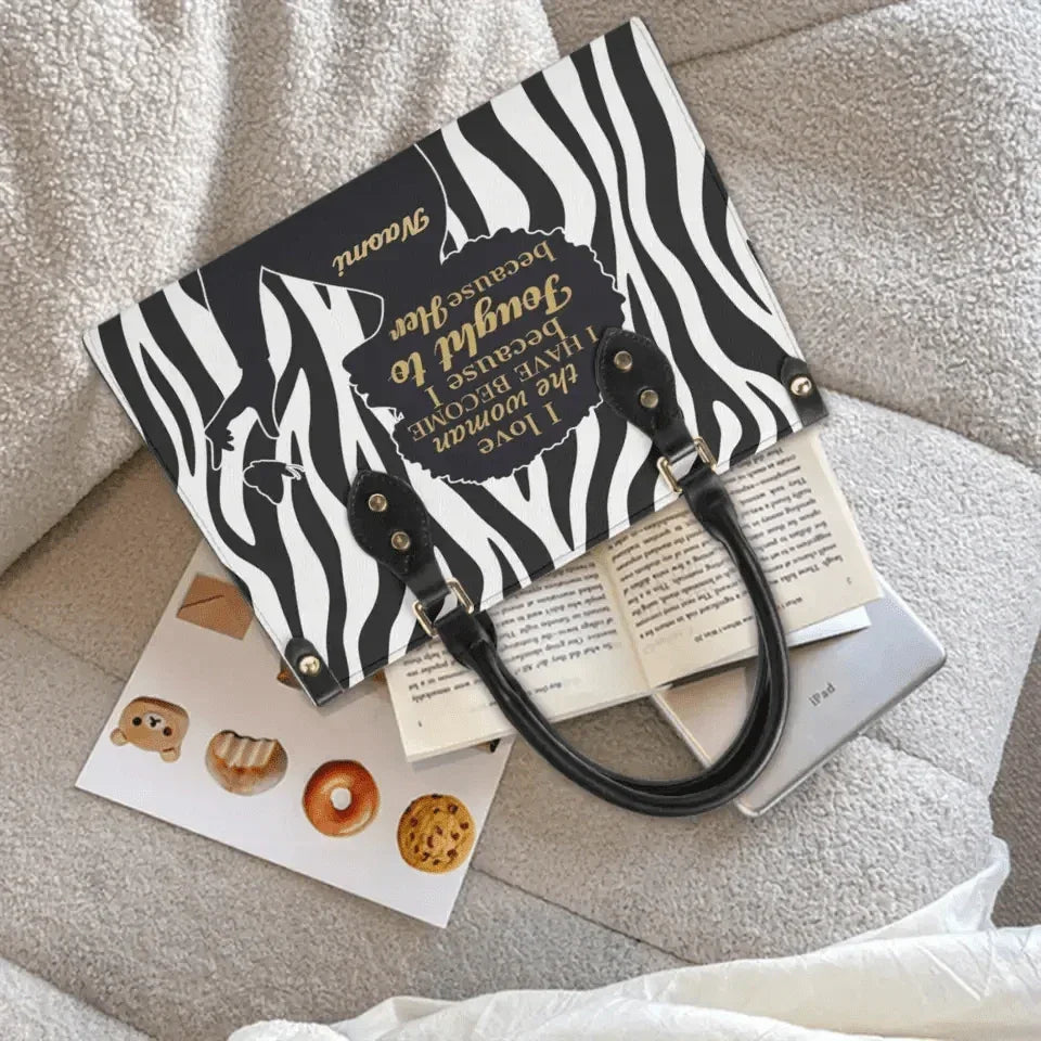 I Love The Woman I Have Become - Personalized Leather Bag - Joliny