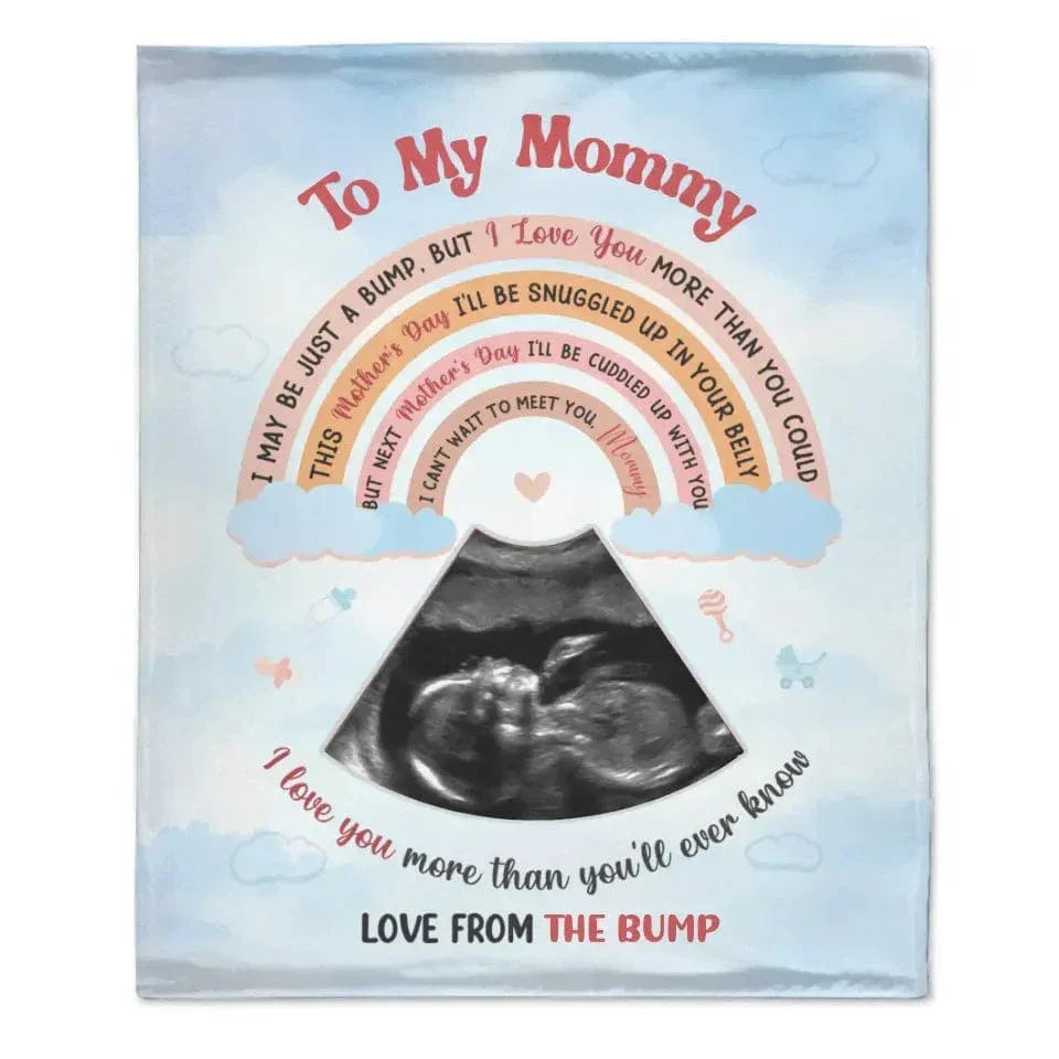 I May Be Just A Bump - Family Personalized Custom Photo Blanket - Joliny