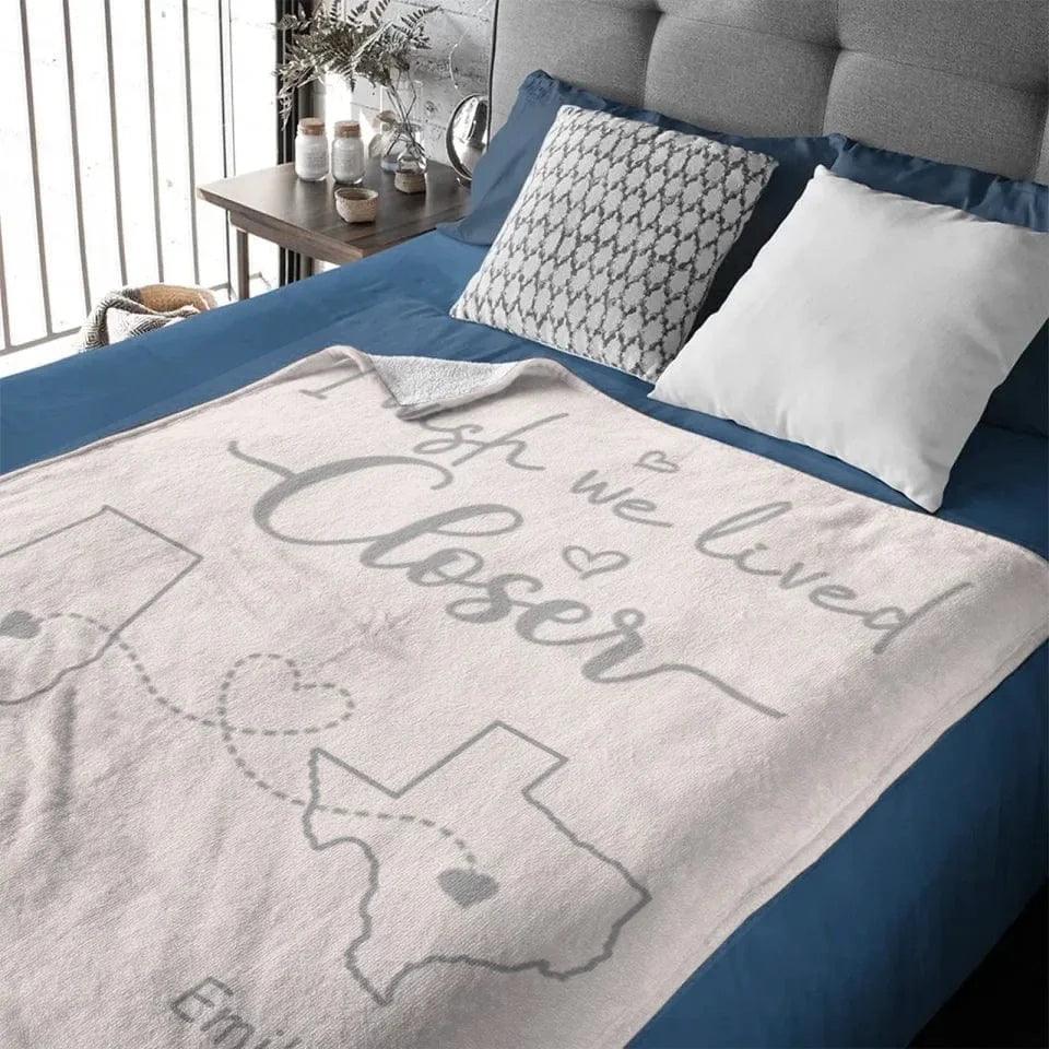 I Wish - Personalised Blanket With Name And State - A Gift For Best Friends,Family,Lovers - Joliny