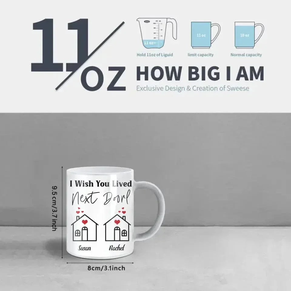I Wish You Lived Next Door- Personalized Name Color Changing Mug - Joliny