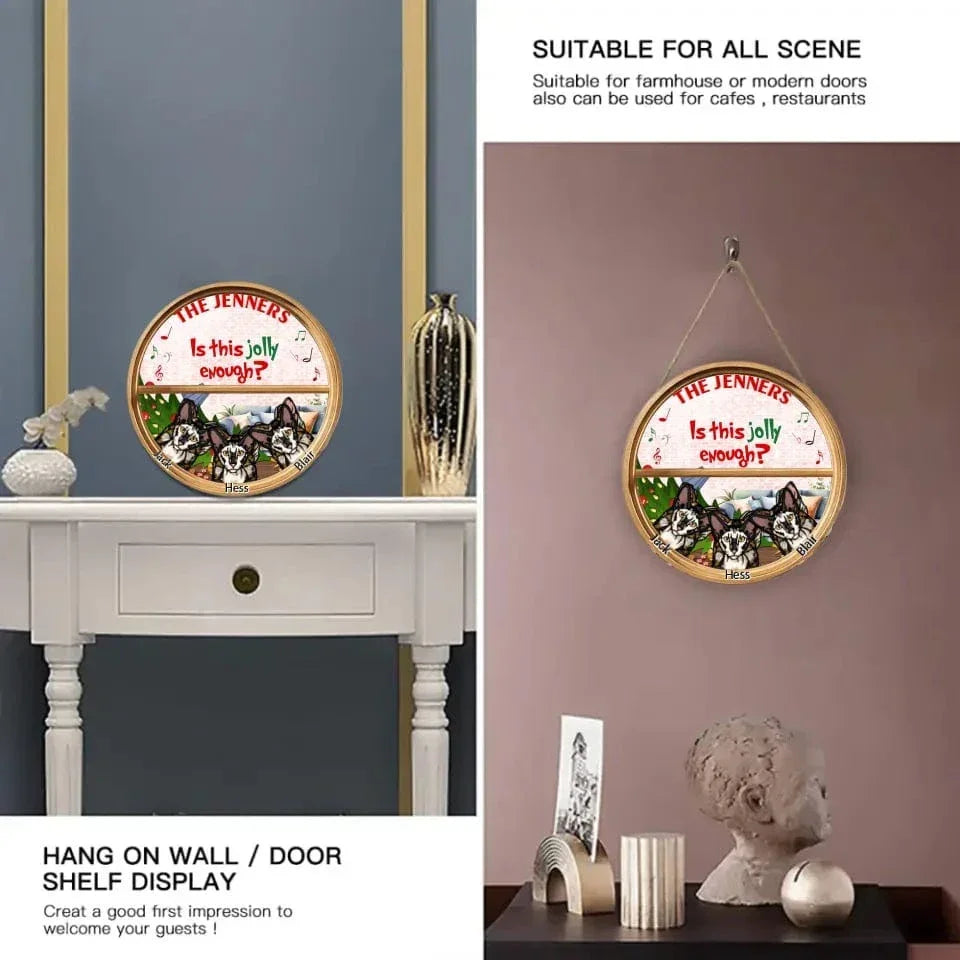 Joyful enough? - Personalized Christmas Round Wooden Sign - Christmas Gifts - Joliny