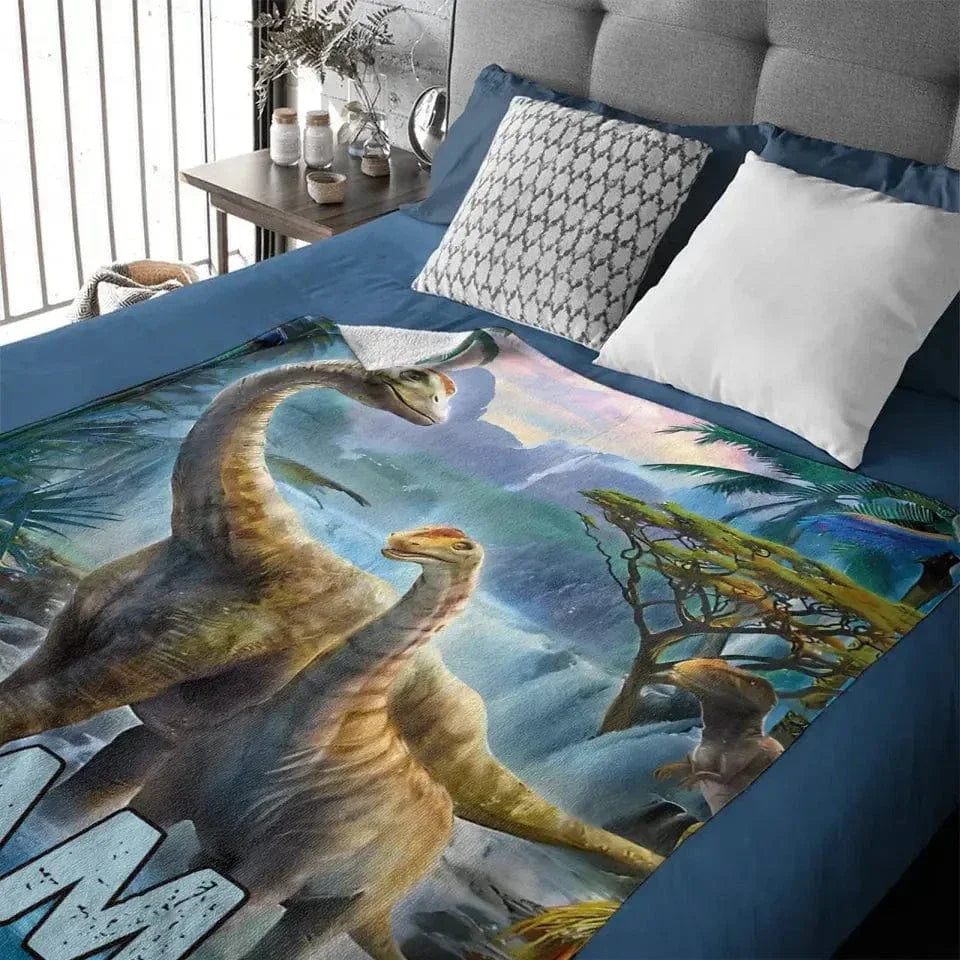Jurassic Dinosaur - Personalized Name Blanket for Kids - Joliny
