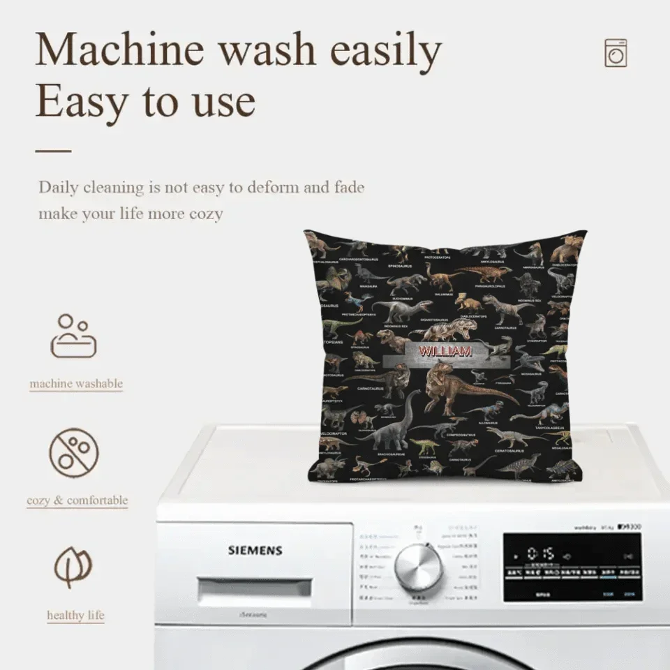 Jurassic Dinosaur Rally - Dinosaur Themed Personalised Name Blanket And Pillowcase- Gifts for Child,Friend,Dinosaur Fanatics - Joliny