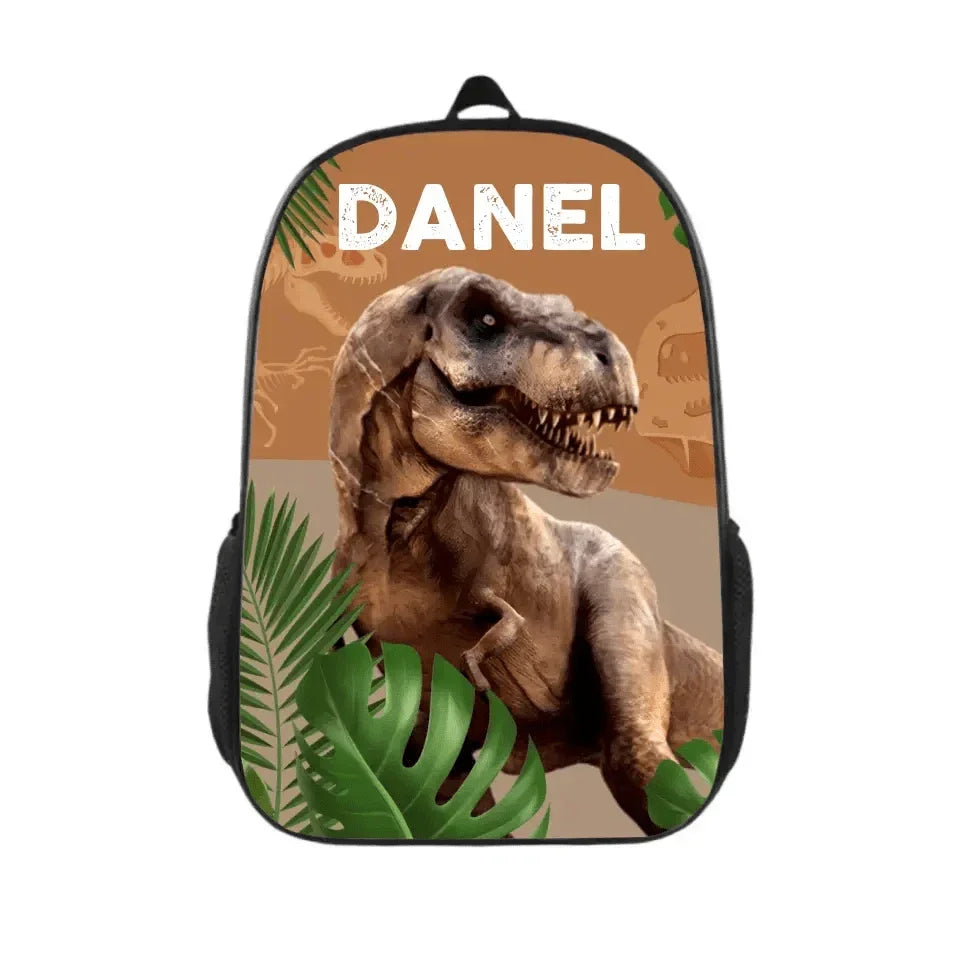 Jurassic Park Tyrannosaurus Rex Kid's Personalized Name Custom Backpack - Joliny