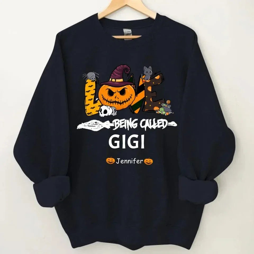Love Being Called Grandma Customised Halloween Costumes - Personalized Name Sweatshirt - A Halloween Gift for Family - Joliny