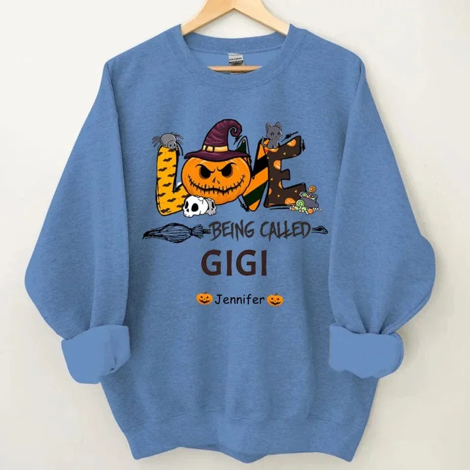 Love Being Called Grandma Customised Halloween Costumes - Personalized Name Sweatshirt - A Halloween Gift for Family - Joliny