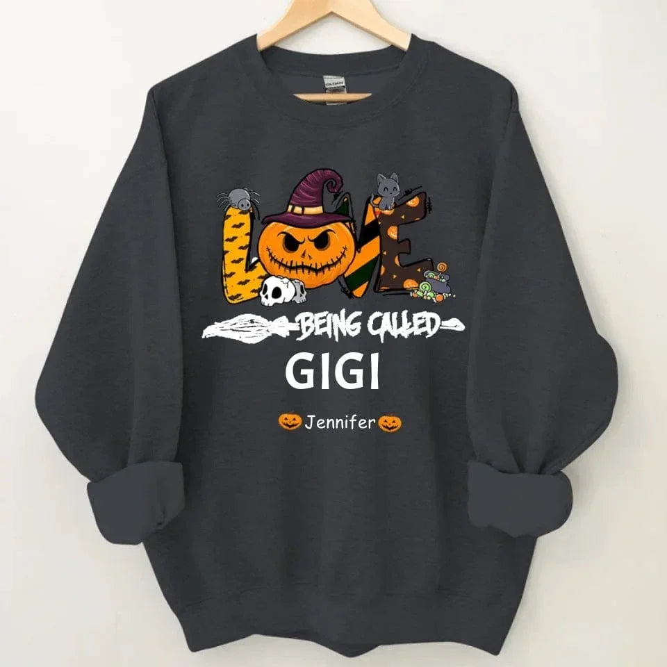 Love Being Called Grandma Customised Halloween Costumes - Personalized Name Sweatshirt - A Halloween Gift for Family - Joliny