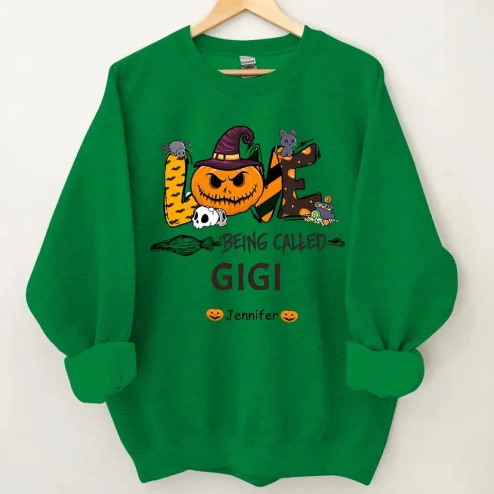 Love Being Called Grandma Customised Halloween Costumes - Personalized Name Sweatshirt - A Halloween Gift for Family - Joliny