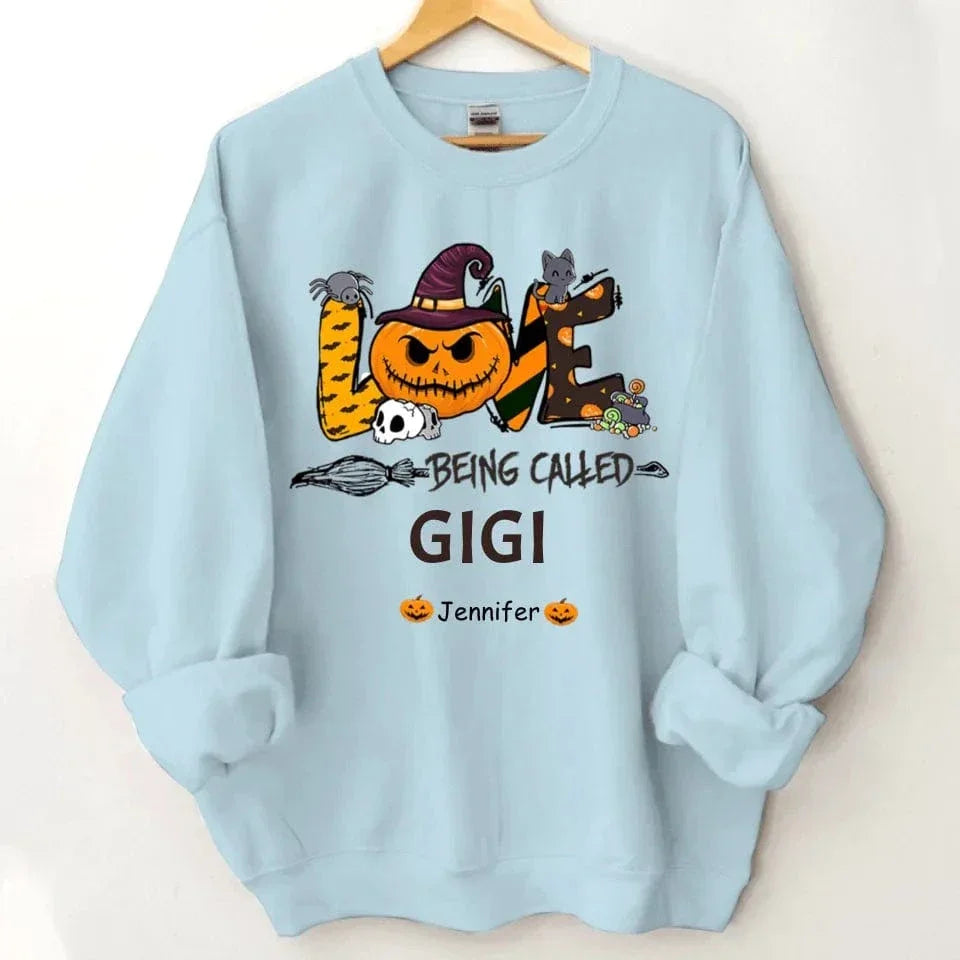 Love Being Called Grandma Customised Halloween Costumes - Personalized Name Sweatshirt - A Halloween Gift for Family - Joliny
