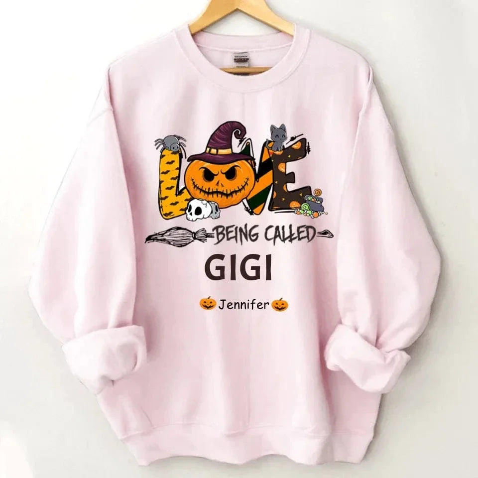 Love Being Called Grandma Customised Halloween Costumes - Personalized Name Sweatshirt - A Halloween Gift for Family - Joliny