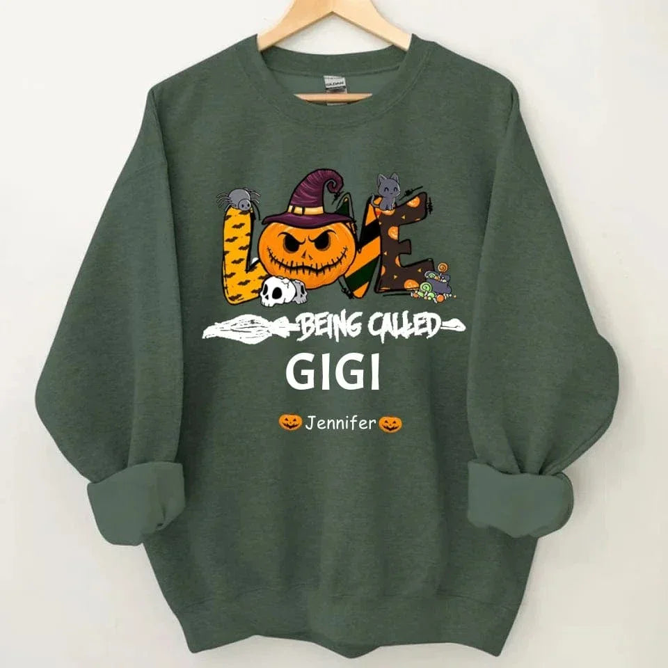 Love Being Called Grandma Customised Halloween Costumes - Personalized Name Sweatshirt - A Halloween Gift for Family - Joliny