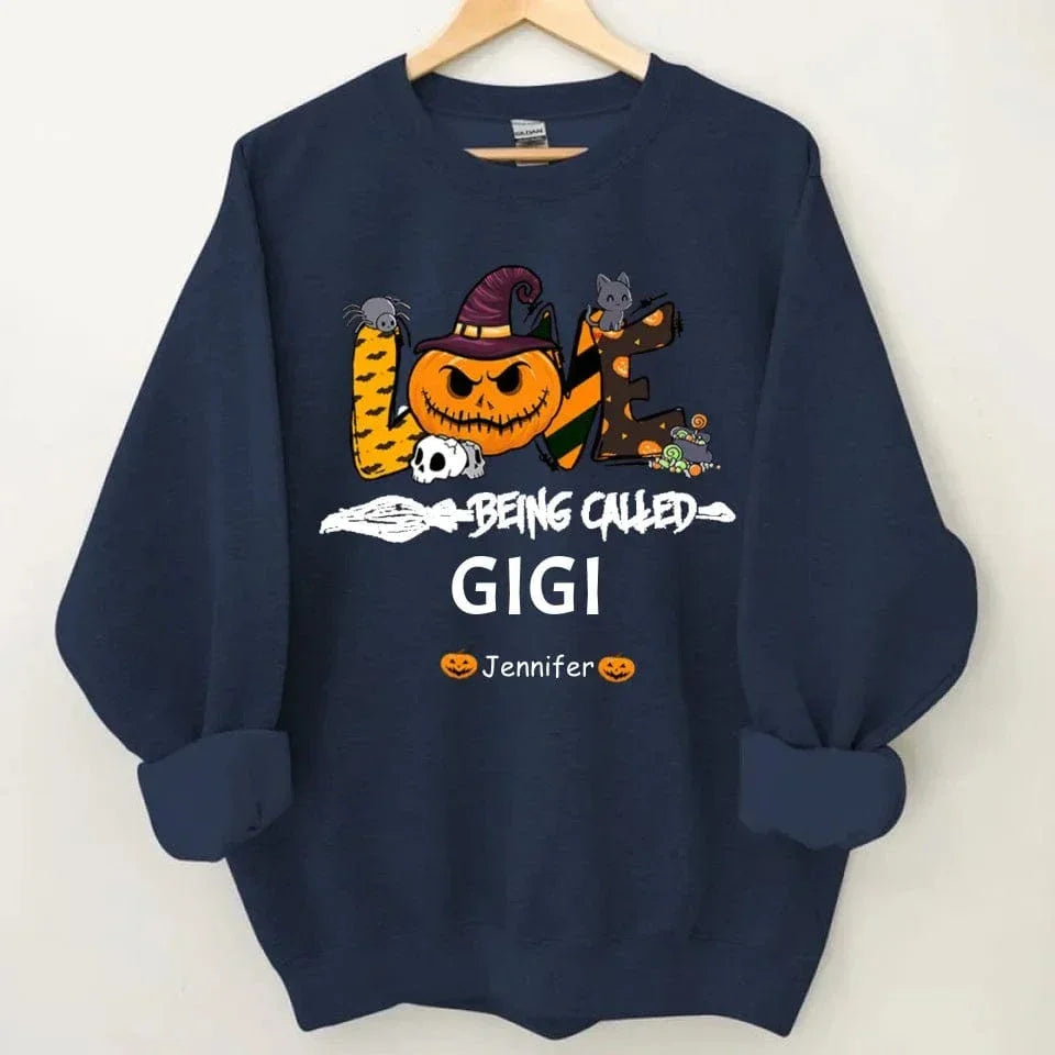 Love Being Called Grandma Customised Halloween Costumes - Personalized Name Sweatshirt - A Halloween Gift for Family - Joliny