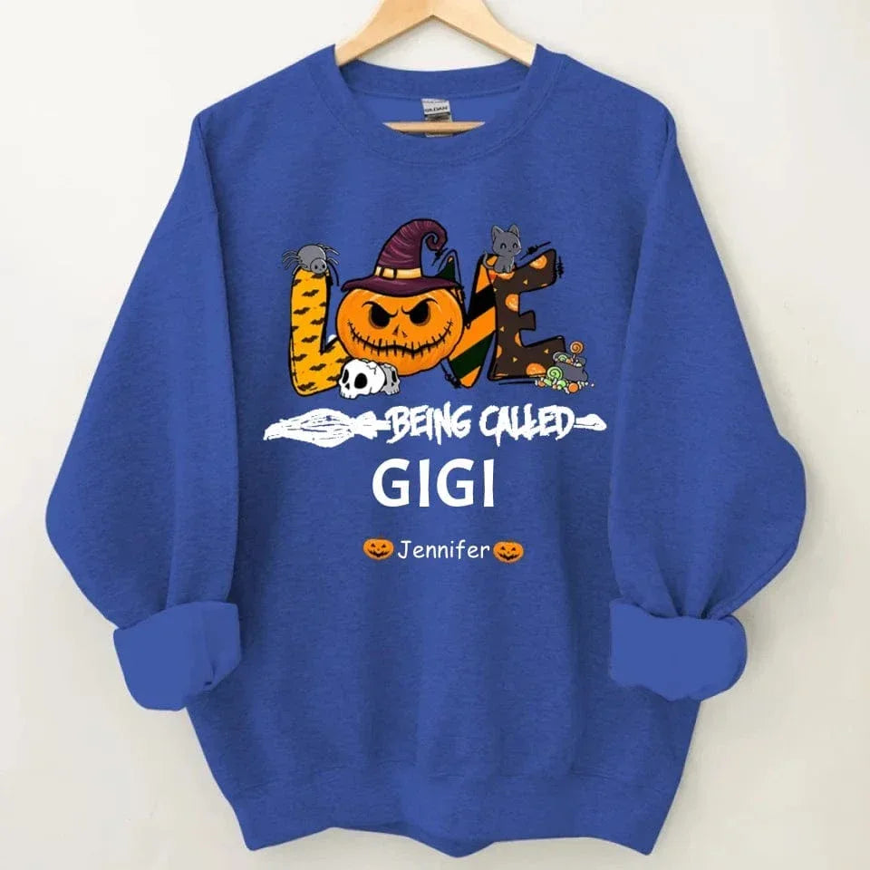 Love Being Called Grandma Customised Halloween Costumes - Personalized Name Sweatshirt - A Halloween Gift for Family - Joliny