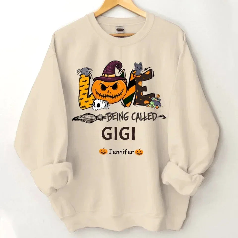 Love Being Called Grandma Customised Halloween Costumes - Personalized Name Sweatshirt - A Halloween Gift for Family - Joliny