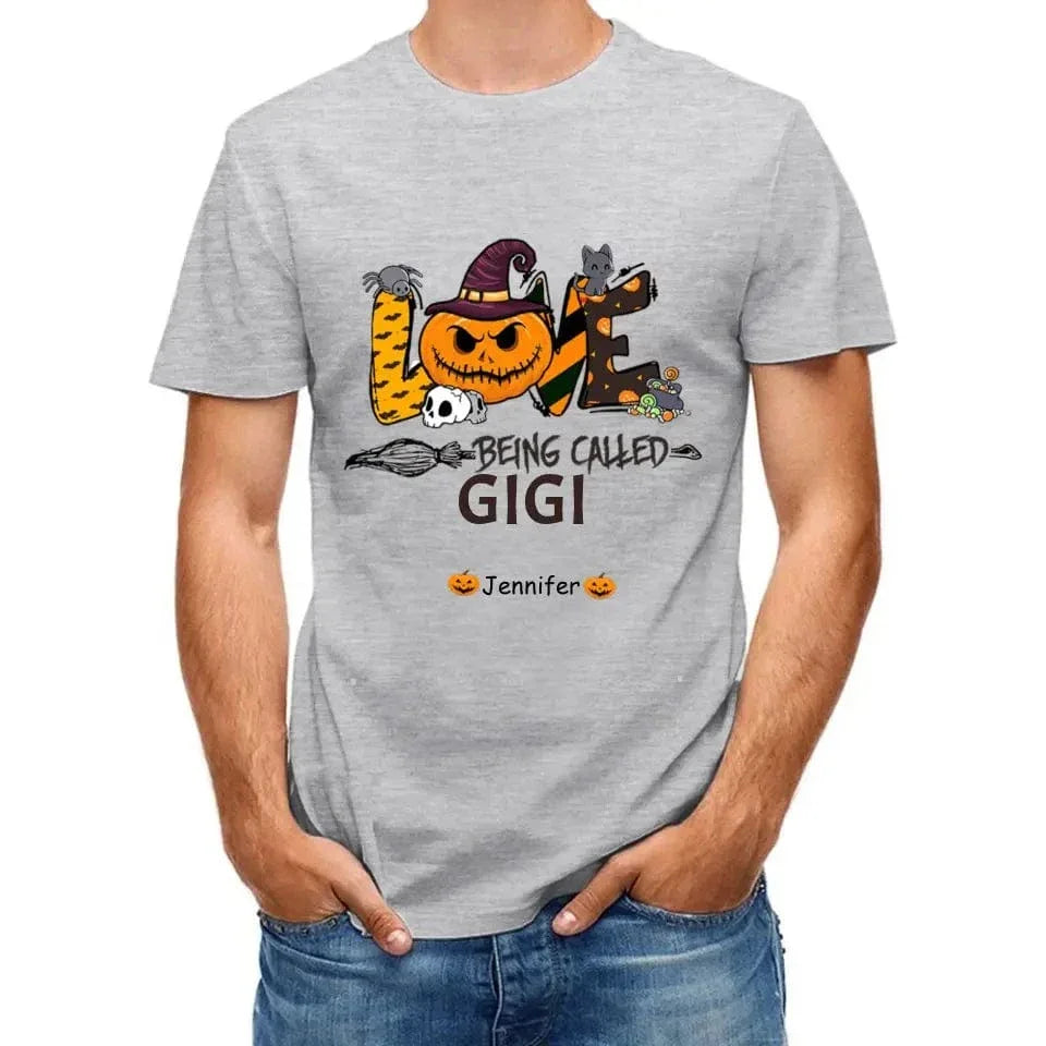 Love Being Called Grandma Halloween - Personalized T-Shirt - A Halloween Gift for Grandma - Joliny