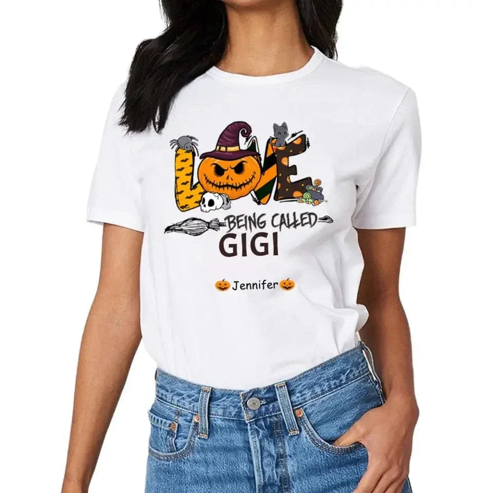 Love Being Called Grandma Halloween - Personalized T-Shirt - A Halloween Gift for Grandma - Joliny