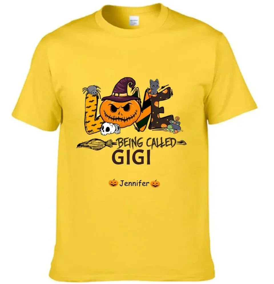 Love Being Called Grandma Halloween - Personalized T-Shirt - A Halloween Gift for Grandma - Joliny