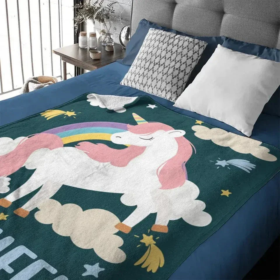 Magical Unicorn – Name Customized Blanket Gift for Kids - Joliny