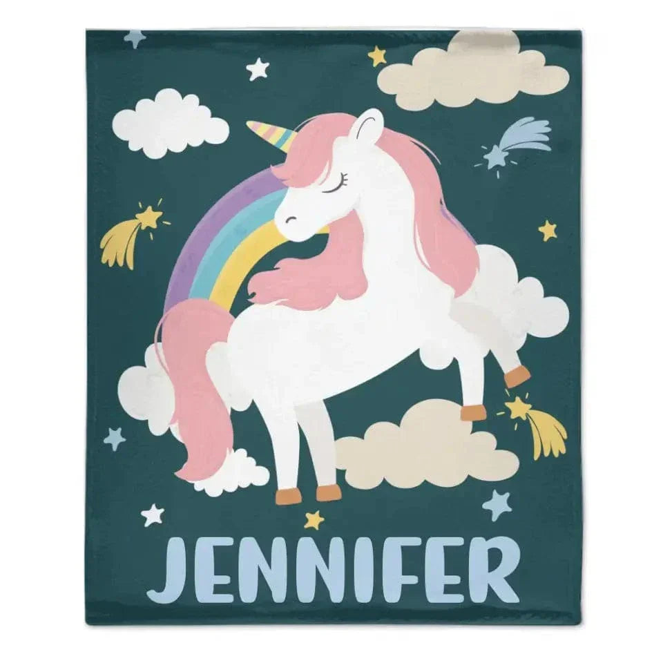 Magical Unicorn – Name Customized Blanket Gift for Kids - Joliny