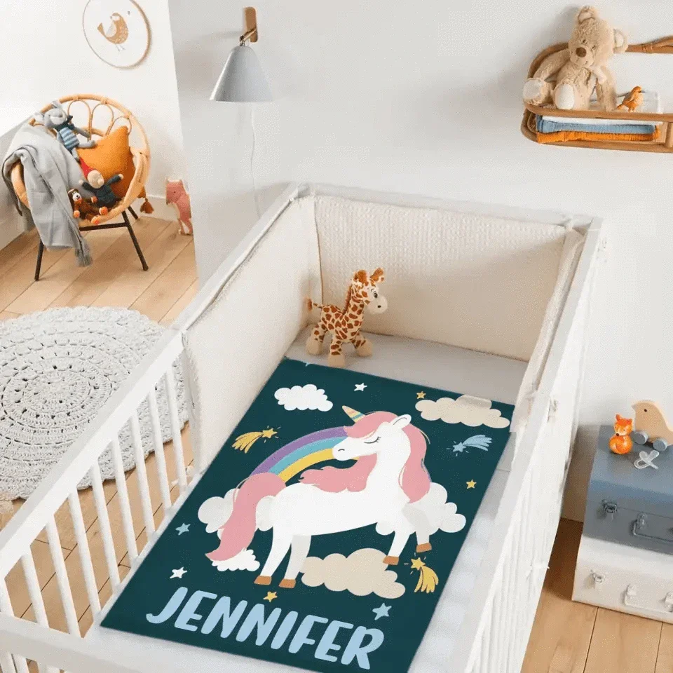 Magical Unicorn – Name Customized Blanket Gift for Kids - Joliny