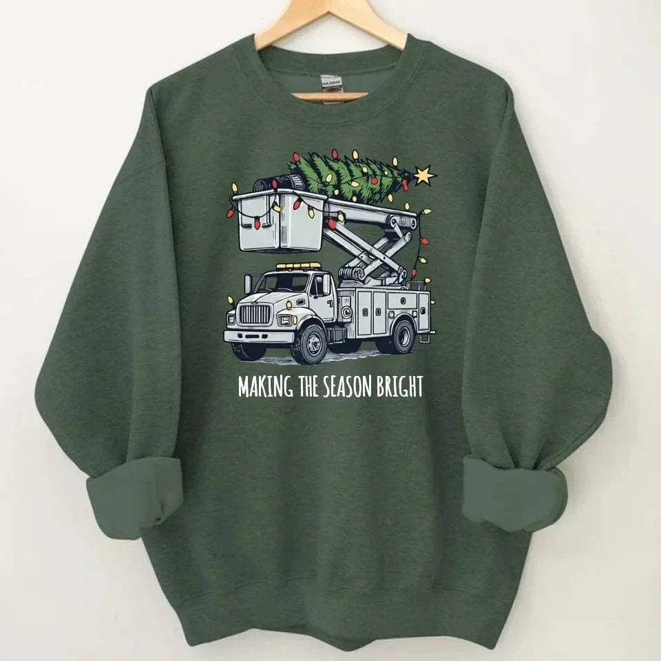 Making The Season Bright-Customized Christmas Sweatshirts - Christmas Gifts for the Family - Joliny