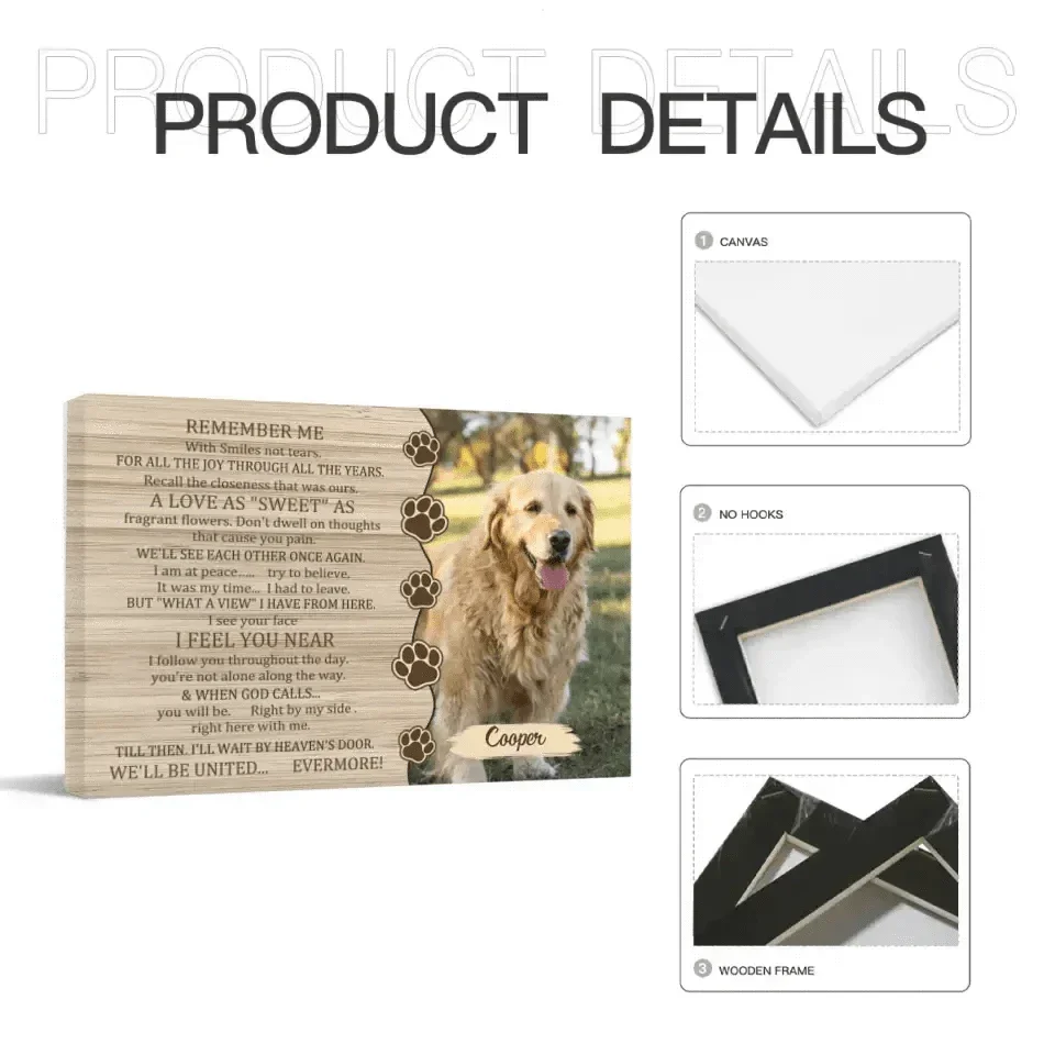 Memorial Canvas Wall Art - Remember Me We'll Be United Evermore - Joliny