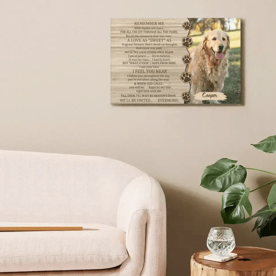 Memorial Canvas Wall Art - Remember Me We'll Be United Evermore - Joliny