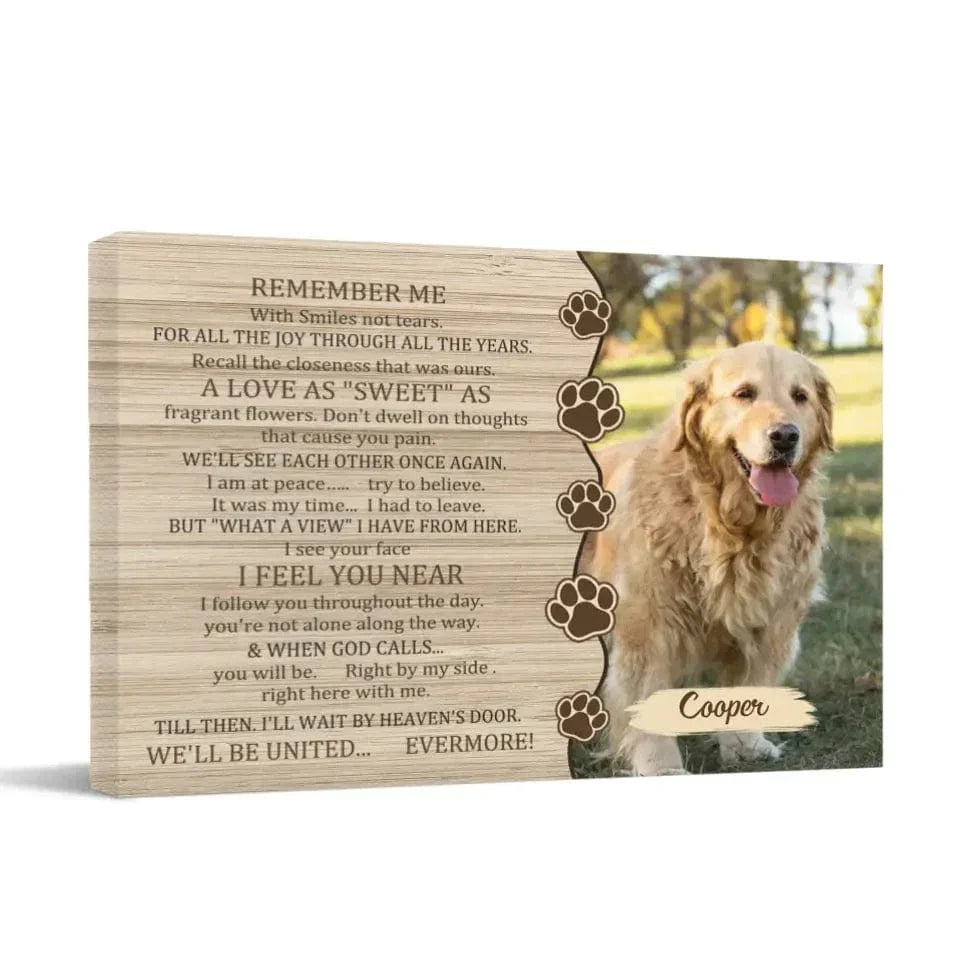 Memorial Canvas Wall Art - Remember Me We'll Be United Evermore - Joliny