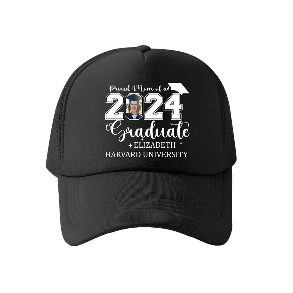 Personalized Proud Mom Dad Of A 2024 Graduate Baseball Cap - Custom Photo - Joliny
